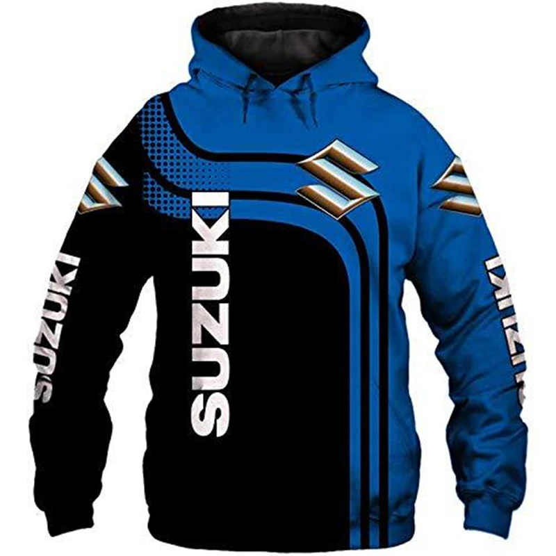 

2021 Spring and autumn men new 3D model tops Suzuki car logo series street jacket trendy hoodie sweater