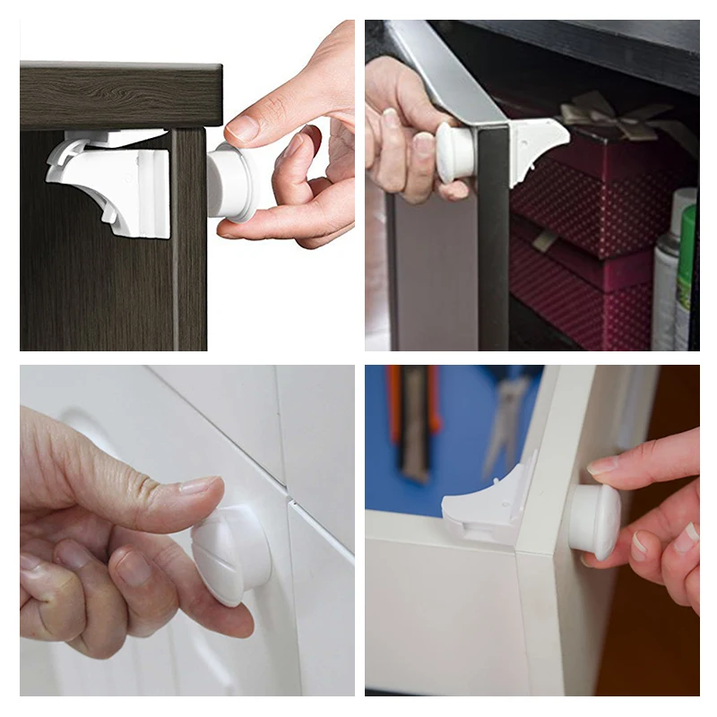 12+3 Pcs child protection Magnetic Lock Baby Safety Door Striker child blockers Commonly Used Cabinet & Drawer Household Rooms