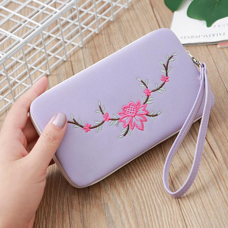 

2020 New Women's Wallet Fashion Retro Embroidery Handmade Long-style Women's Wallet Mobile