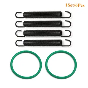 Комплект из 6 пружин для выхлопной трубы ATV, крючки, уплотнительное кольцо, комплект уплотнений для Yamaha YFZ350 Banshee 350 YFZ 350 1987 - 2006 2005 2004