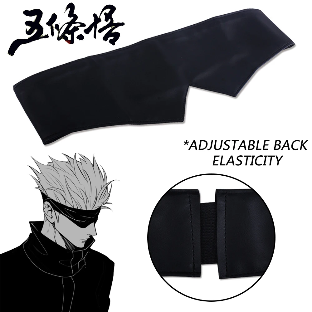 

Wholesale 10 Pcs Jujutsu Kaisen Gojo Satoru Cosplay Blindfold Prop Anime Eyewear Block Out Soft Padded For Eye Gift Accessories