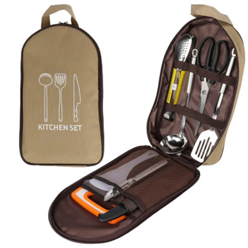 

Indoor and Outdoor Picnic Stainless Steel Portable Storage Kitchen Utensil set