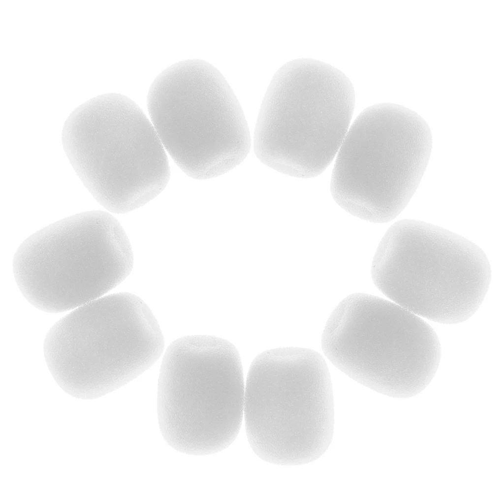 

Pack of 20 Black White Sponge Microphone Windmuff Dustproof Noise-resistant Covers