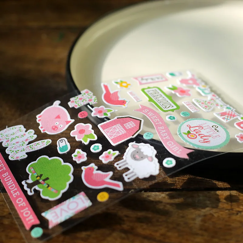 6 рисунков на выбор красивые тканевые наклейки для детского фотоальбома сделай