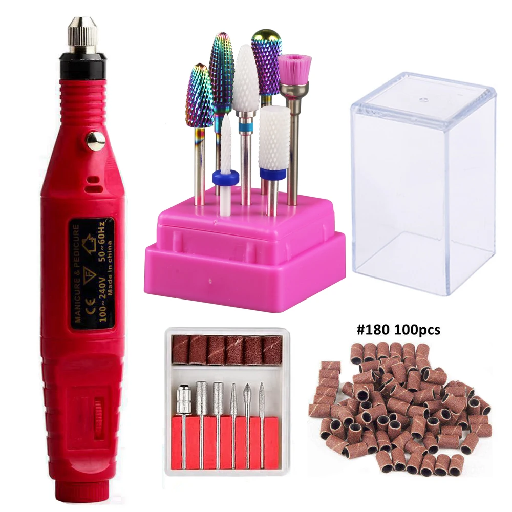 Набор для маникюрного станка фреза электрические сверла ногтей аппарат