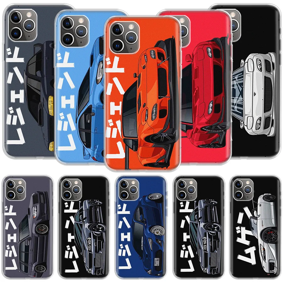 

JDM Tokyo drift sports car Phone For Apple Iphone 14 12 13 Pro Max Mini 11 8 7 Plus 6 6S X XS XR Case 5 5S SE 2020 Shell Cover P