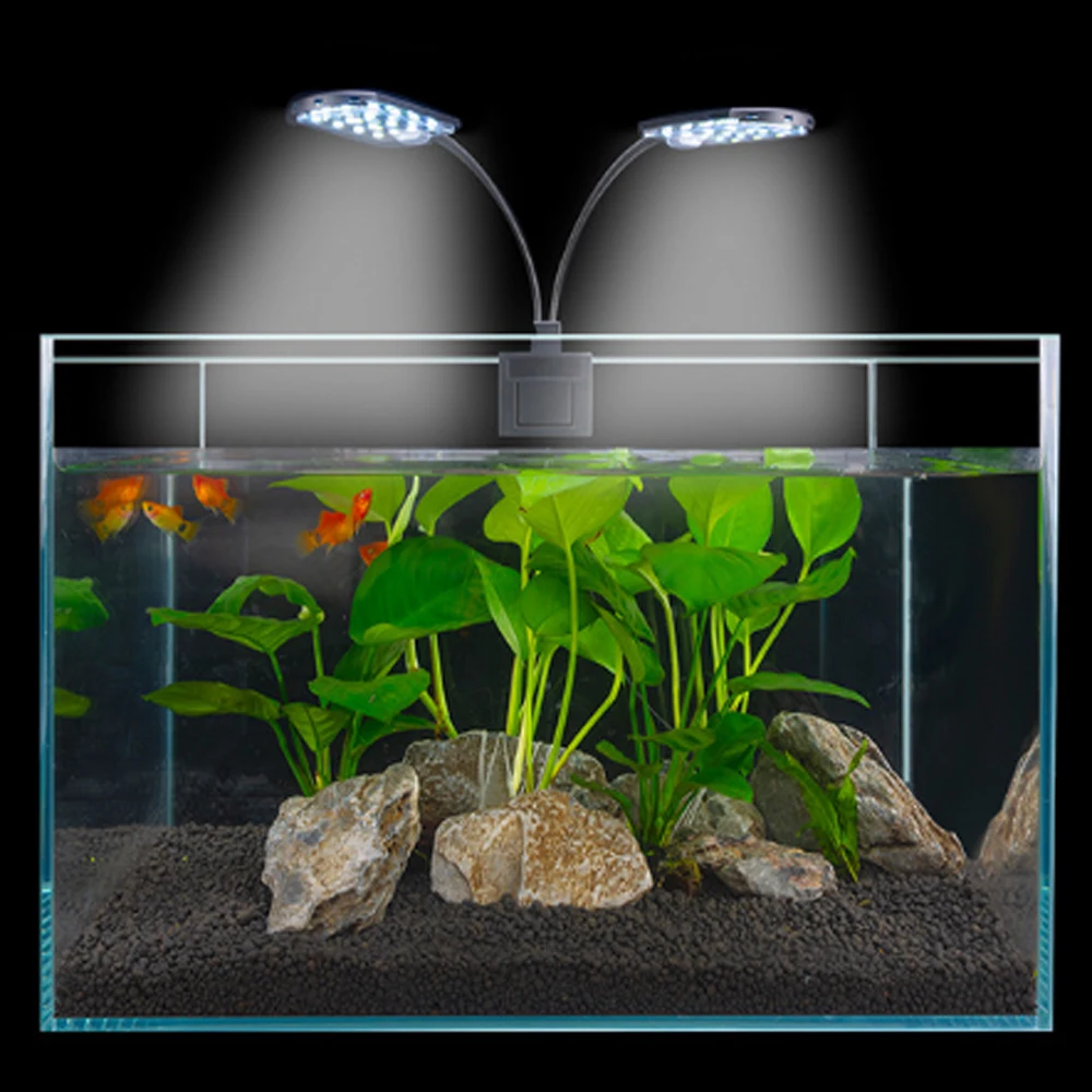 Super Brightness 10W LED Aquarium Lighting Clip on Fish Tank 2 Head Plant Grow Lamp for Aquatic Pet Led|Светильники| |