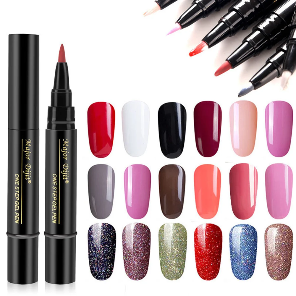 

1PC Nail Polish Pen Highly Pigmented UV/LED Nail Varnish Gel Pen Nail Art Gel Nail Polish Tools Gifts 18 Colors Fast delivery