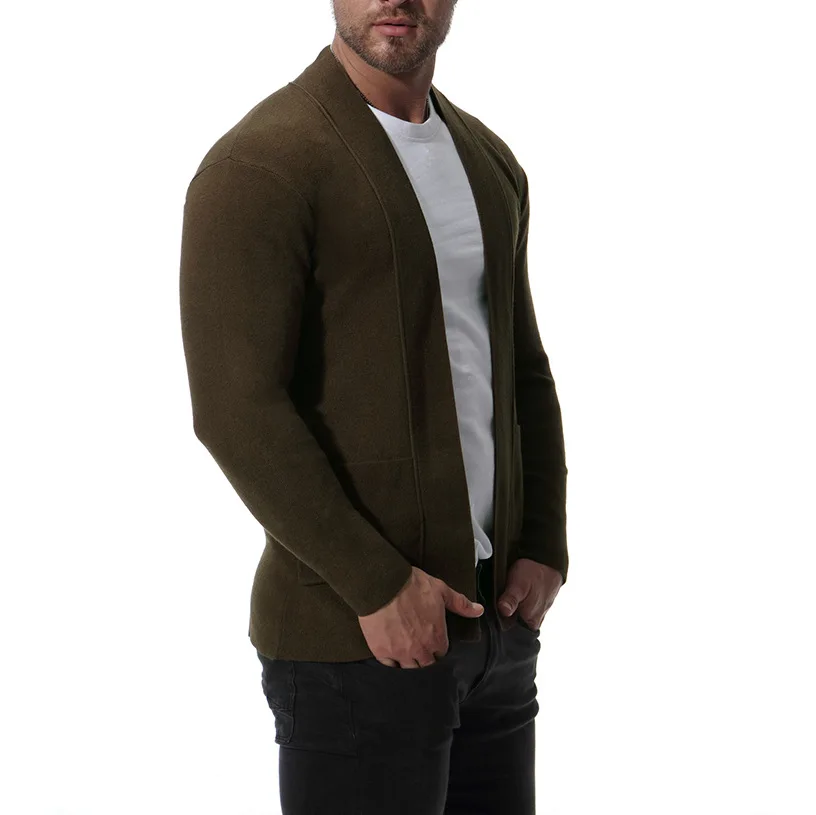 

Men Sweaters 2019 Stand Collar Man Sweater Clothes