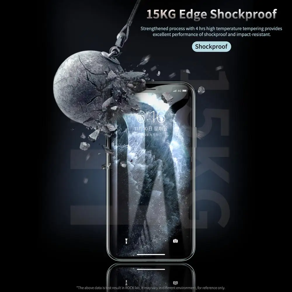 Защитная пленка для экрана ROCK iPhone 12 11 Pro Max Mini HD стеклянная роскошное изогнутое
