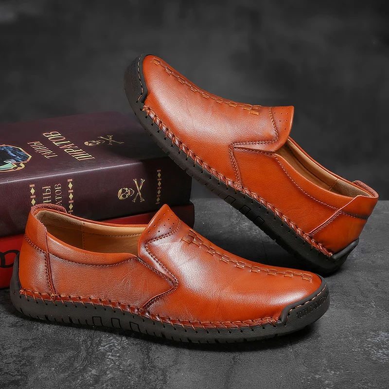 

Men's casual leather shoes for fall/winter 2021 new men's leather Korean fashion soft sole business shoes