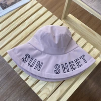 new style 2021 spring and summer fashion atmospheric embroidery letter flat fisherman hat big brim sunbath hat