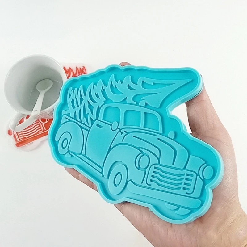 

Car Coaster Epoxy Resin Mold Cup Mat Pad Silicone Mould DIY Crafts Decor B36D