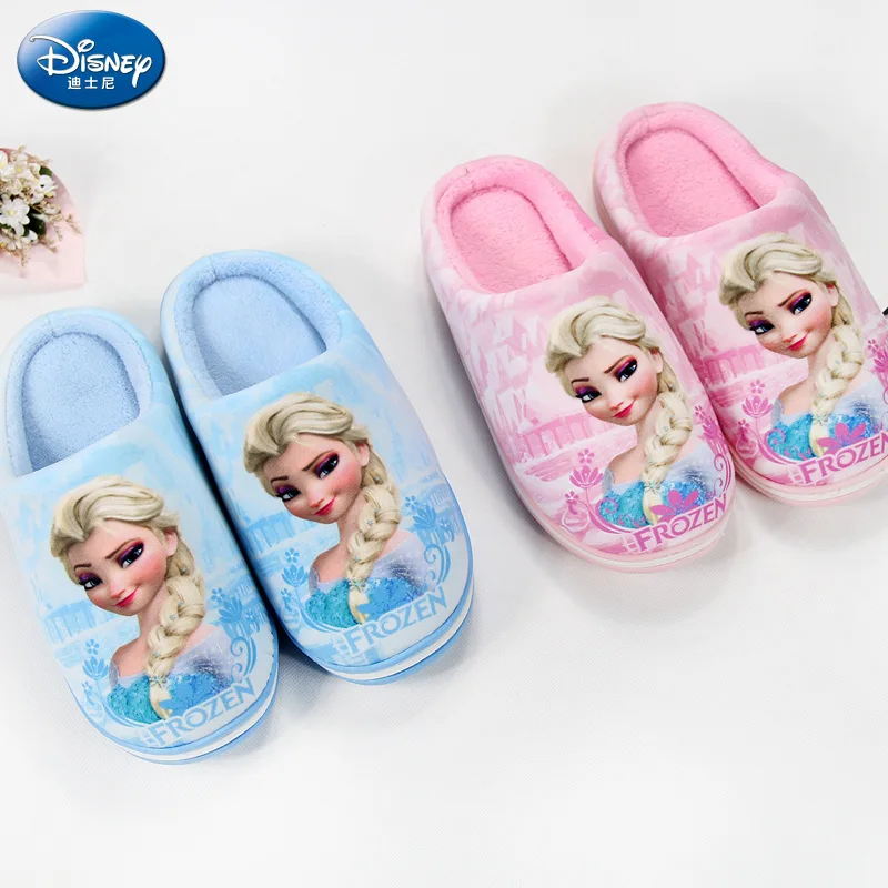Для девочек в стиле Холодное сердце тапочки из хлопчатобумажной ткани Disney 2019