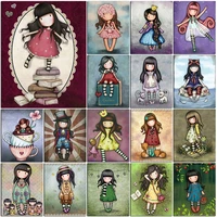 5d diamond painting cartoon girl home decor diy animal cross stitch kits square diamont embroidery mosaic picture handcraft gift
