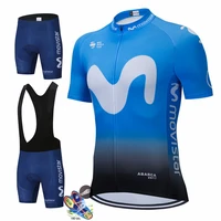 movistar team cycling clothing men cycling set bike clothing breathable anti uv bicycle wearshort sleeve cycling jersey sets