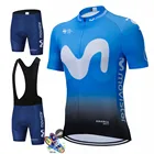 Movistar, командная одежда для велоспорта, мужской комплект для велоспорта, велосипедная одежда, дышащая, с защитой от УФ-лучей, велосипедная одеждакомплекты с короткими рукавами для велоспорта