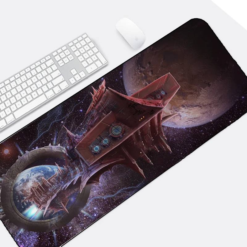 Фантазийный инопланетный корабль космический линкор коврик для мыши размер на