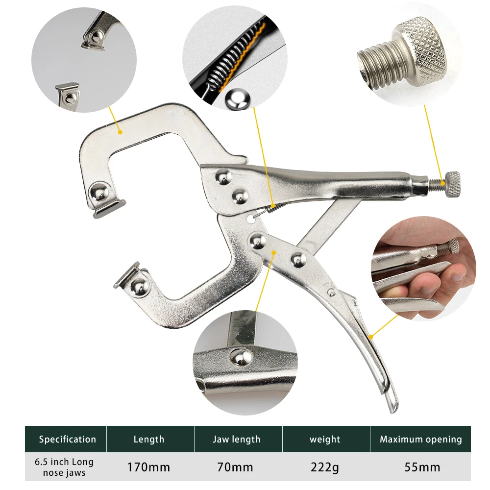 AIRAJ мини клещи плоскогубцы изогнутые Челюсти с прямым длинный нос C-фиксирующий
