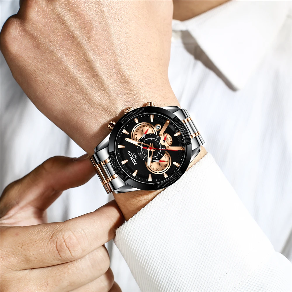 Оригинальные 2020 оригинальные мужские часы NIBOSI от лучшего бренда роскошные