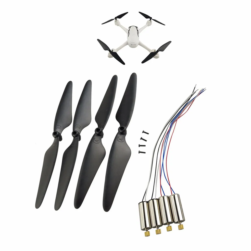 HIINST 4 шт. пропеллер + двигатель для Hubsan X4 H502S H502E H216A RC Квадрокоптер Запасные Части