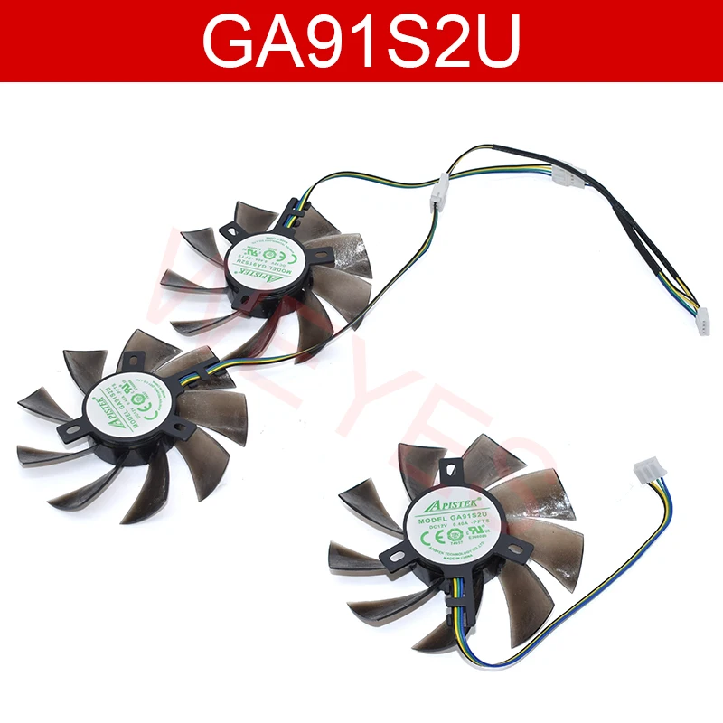Абсолютно Новый Графика карты вентилятор GA91S2U PFTA 0.40A 4P размер 85 мм для GTX 1060 1070 1070Ti