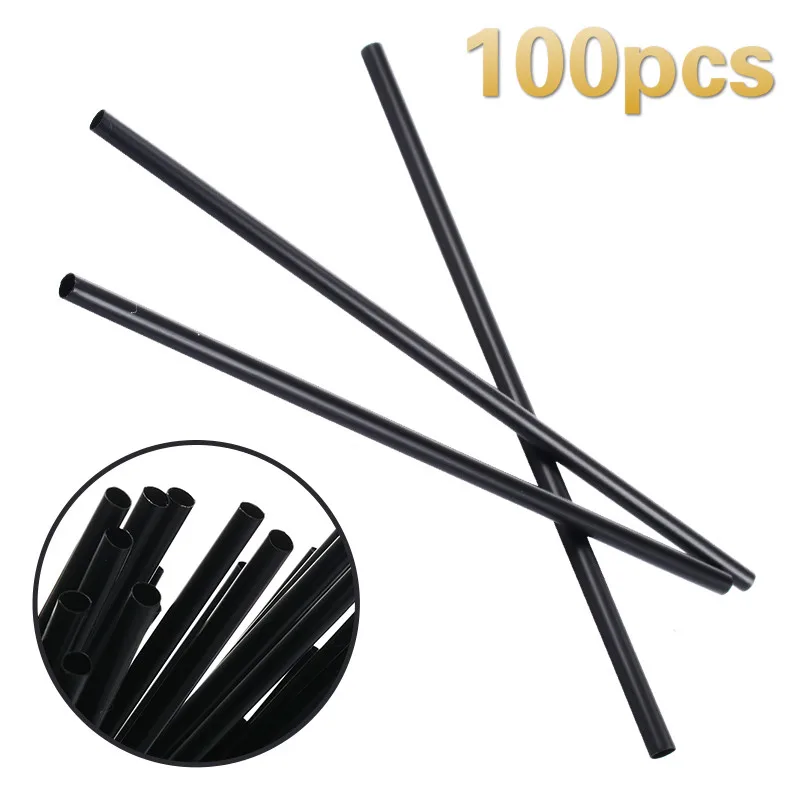 100 шт Черный мини пластиковые соломинки для питья вечерние фестиваль Бар