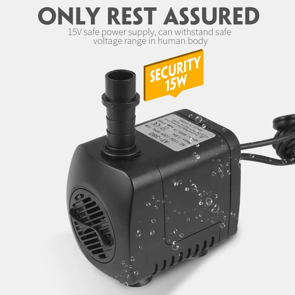 Погружной насос для бассейна 3 5-9 В USB водяной 15 Вт фонтана погружной фонтан