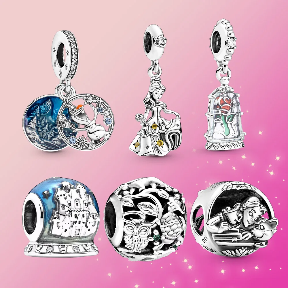 Новый Серебряный очаровательный кулон Красавица и Чудовище замороженный кинжал