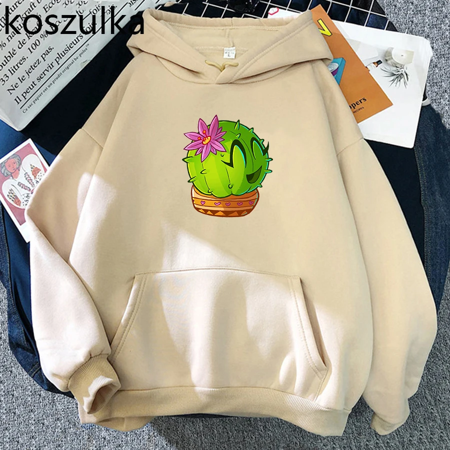 

Kaktus Flowers Hoodies Sweatshirt New Fashion Plus Size Cactus Pullovers Harajuku Hoodied Kawaii Hoodie Winter Clothes Women