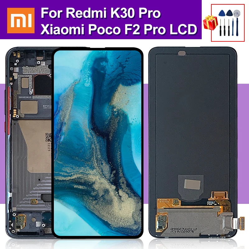 

ЖК-дисплей 6,67 "для Xiaomi Redmi K30 Pro, дигитайзер сенсорного экрана в сборе, сменные детали для Xiaomi Poco F2 Pro, дисплей, оригинал