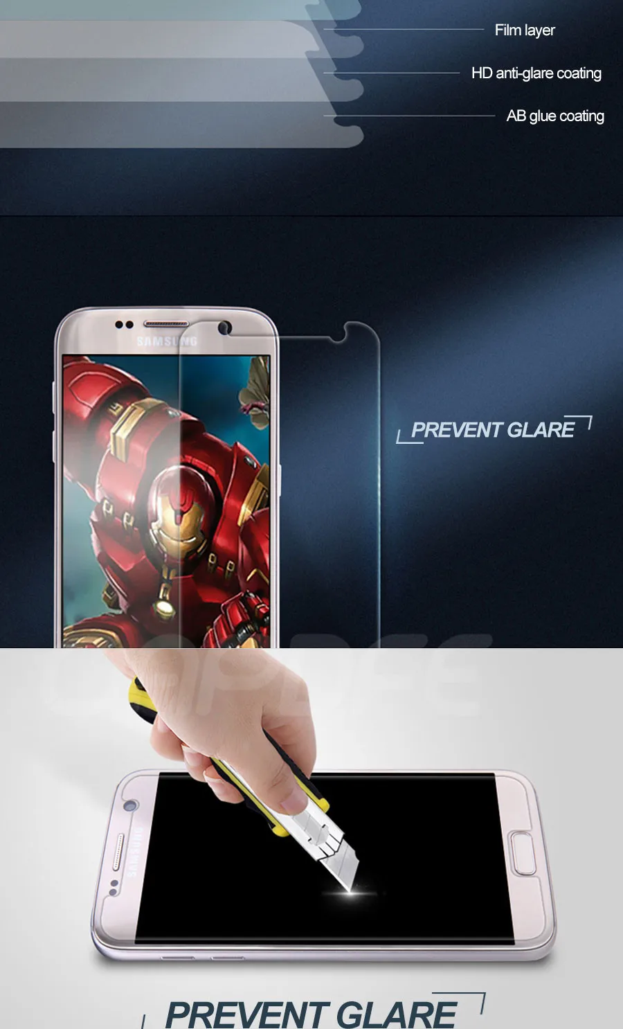 9H защитное стекло на samsung Galaxy S7 S6 S5 S4 S3 mini samsung Note 5 4 3 протектор экрана Закаленное стекло пленка чехол