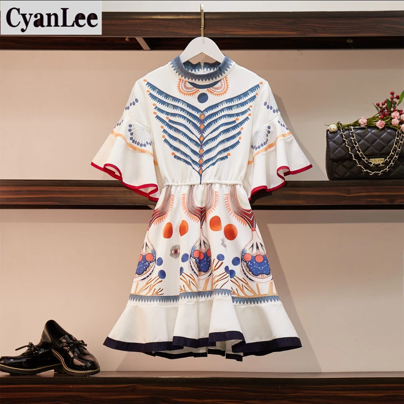 Женское платье в стиле Харадзюку Cyanlee летнее подиумное дизайнерское мини с