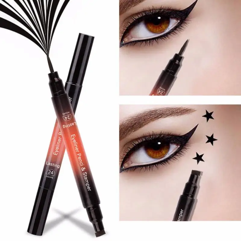 Подводка для глаз карандаши макияжа сексуальные вкладыши двухконцевая Крылатая