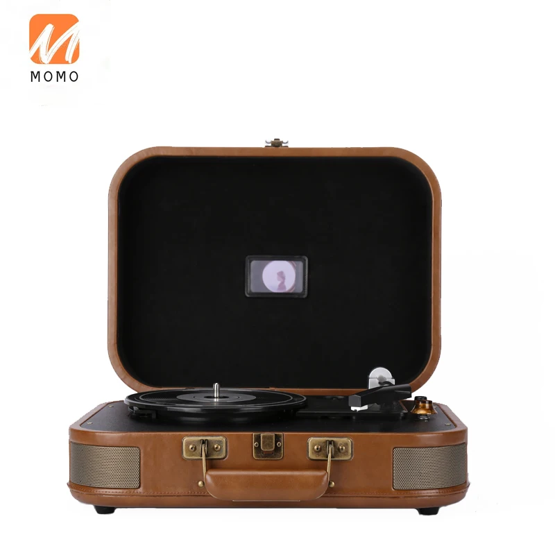 

Vinyl Record Player Vintage Suitcase Portable Talking Machine Retro Phonograph