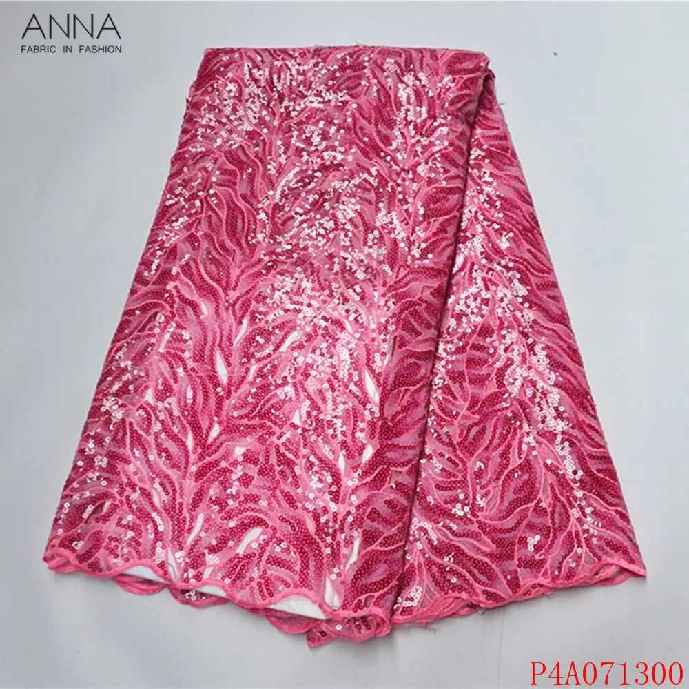 

Anna green nigerian sequins lace fabric 2020 high quality embroidered with beads french laces african organza fabrics for sewing
