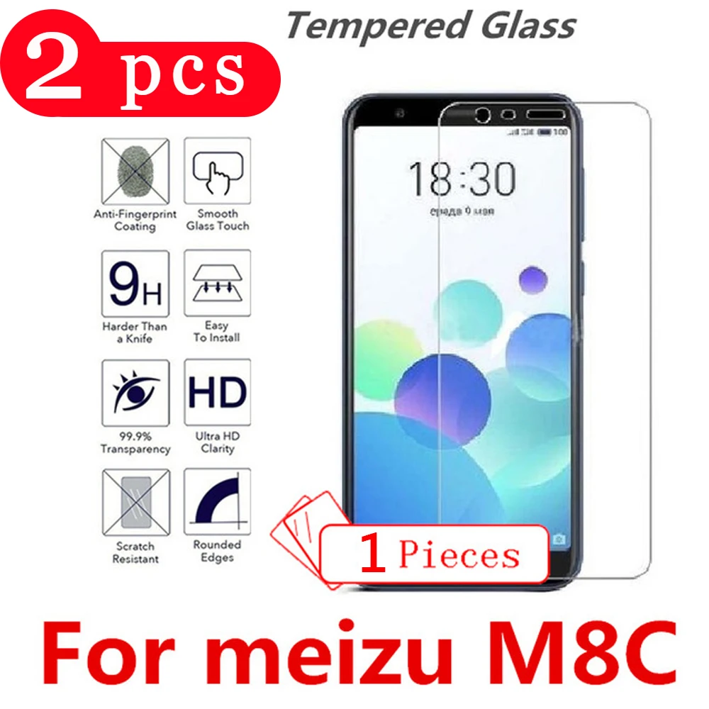2 шт. для meizu m5c m5 m5s закаленное стекло смартфона m6t m6s m6 note m8c защита экрана телефона