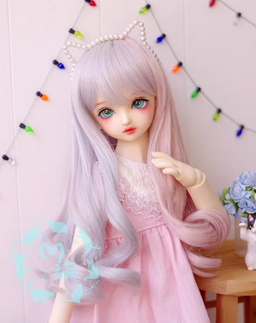 Новое платье принцессы 1/3 22 23 см 1/4 18 19 SD MSD BJD кукла парик Двойной Цвет серый +