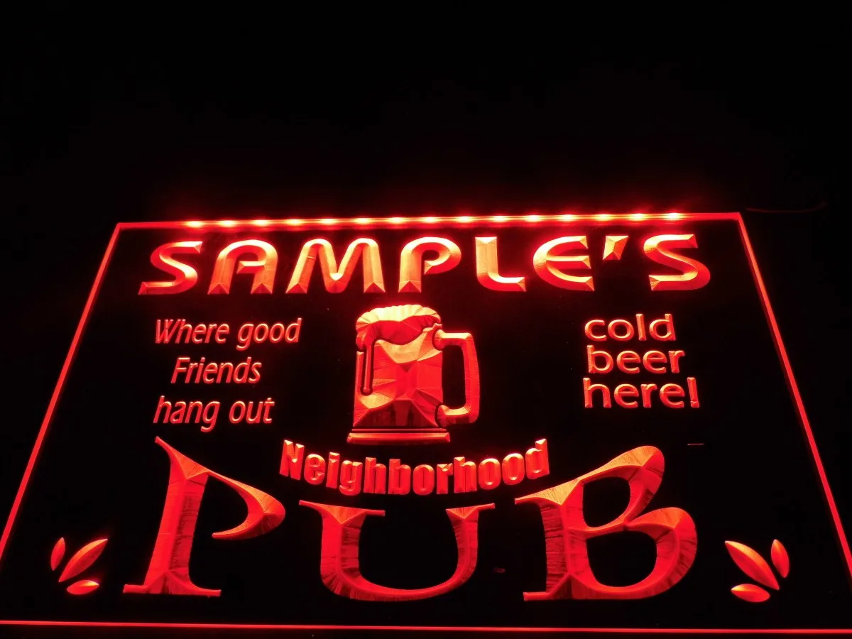 Tm008 неоновые световые вывески для дома бара паба пива | Дом и сад