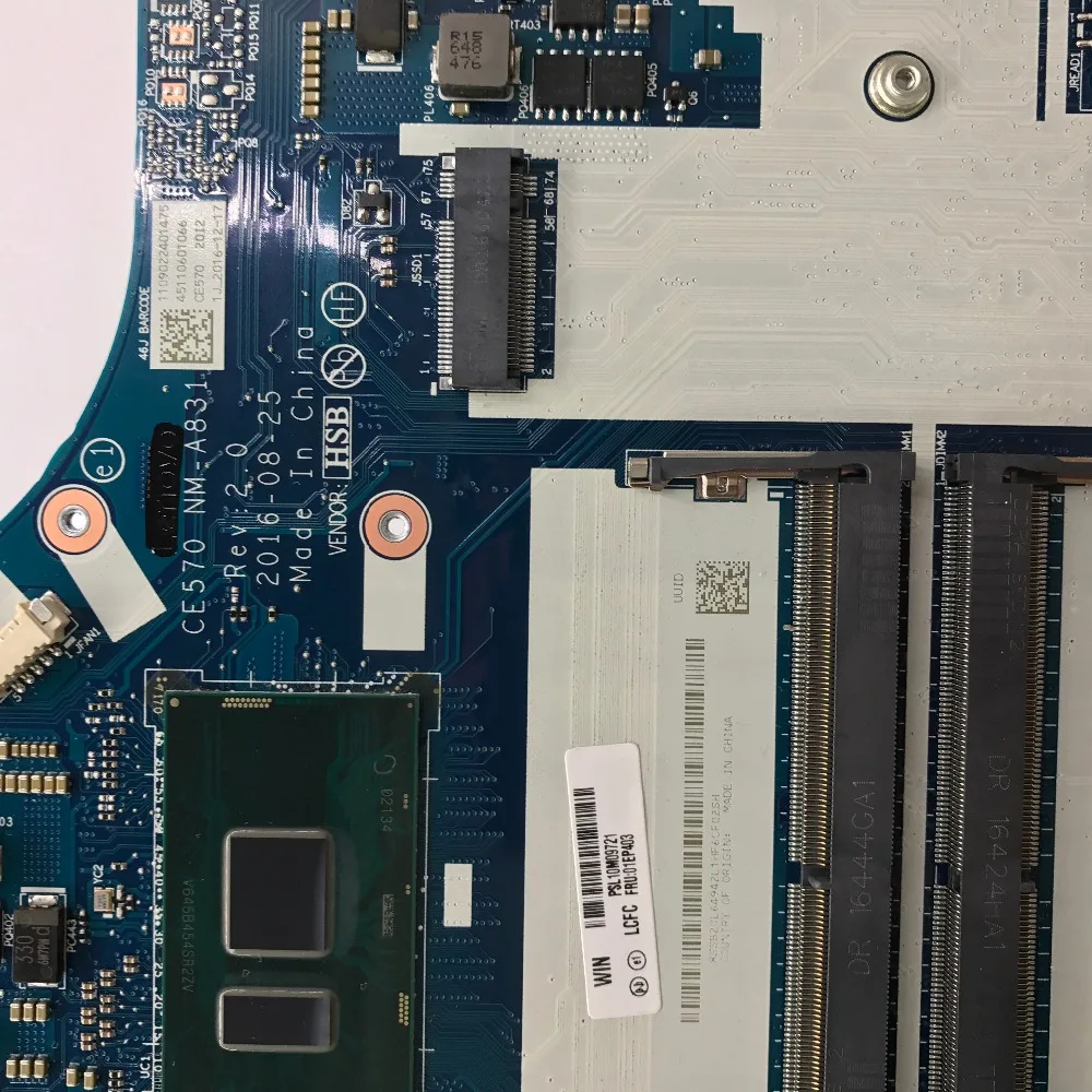 

KEFU2.7 Ghz GTX950M DDR4 Laptop Motherboard NM-A831 For Lenovo E570 CE570 NM-A831 15.6 Inc I7-7500u DDR3 HM76 Intel