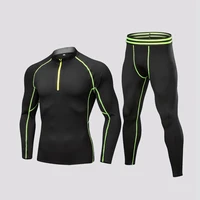 mens sports underwear set winter warm cycling fleece outdoor bicycle clothes skiing hiking long sleeves jersey