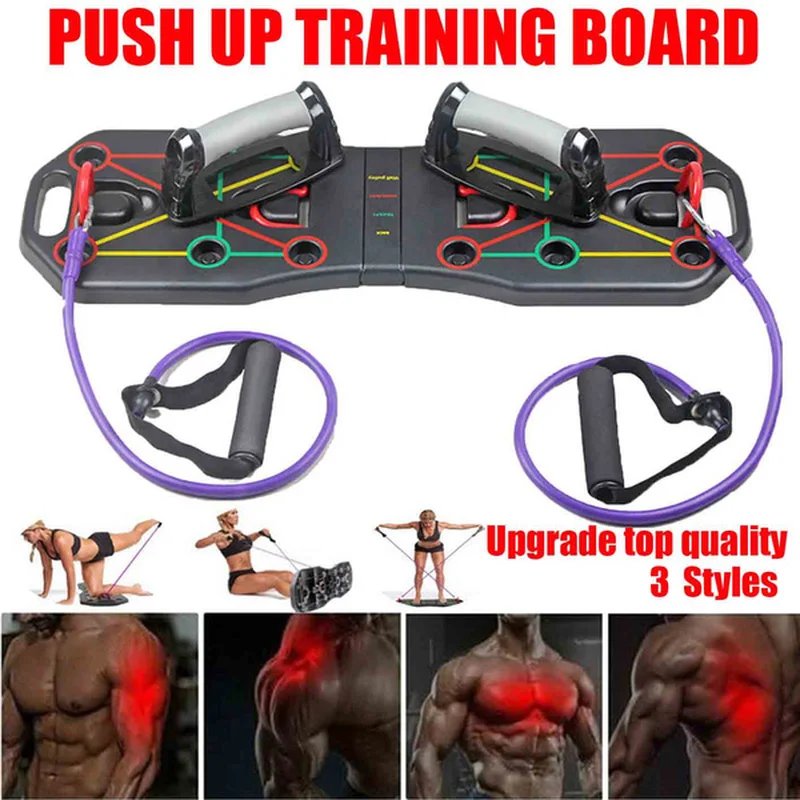 

13 In 1 Push-up Rack Sports Fitness Training Equipment ABS Abdominal Muscle Fitness Folding Pull Rope Push-up Board