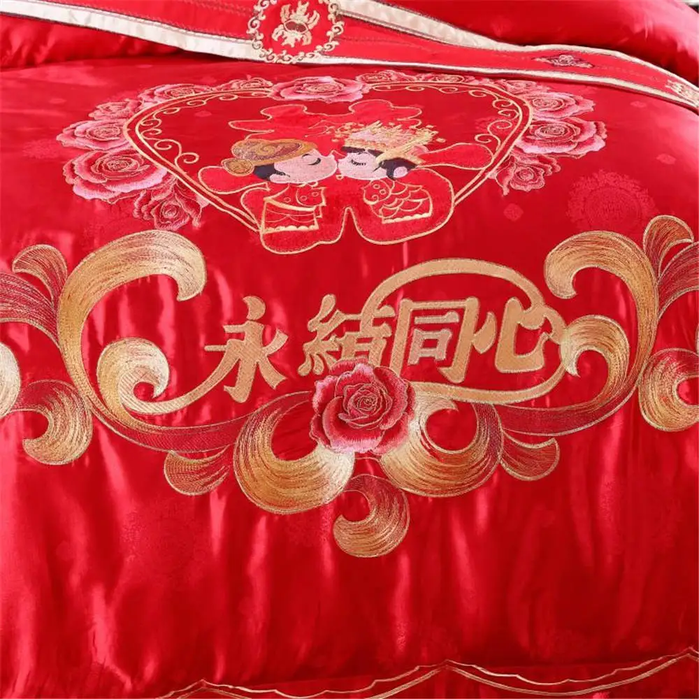 2019 счастливые пожелания свадебные комплекты постельного белья 100% хлопок