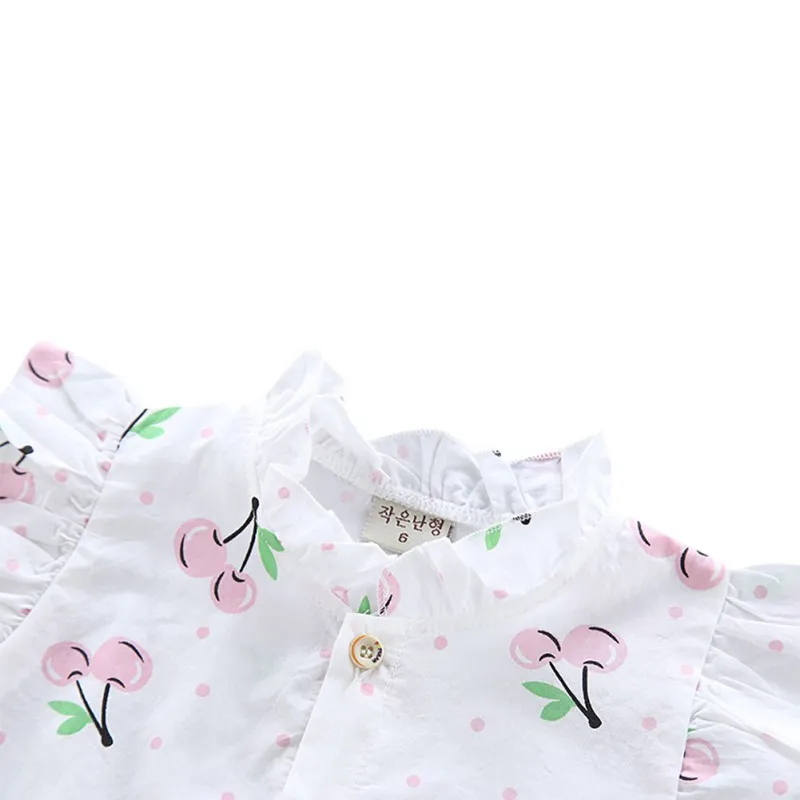 Летние костюмы для маленьких девочек повседневные футболки с расклешенными