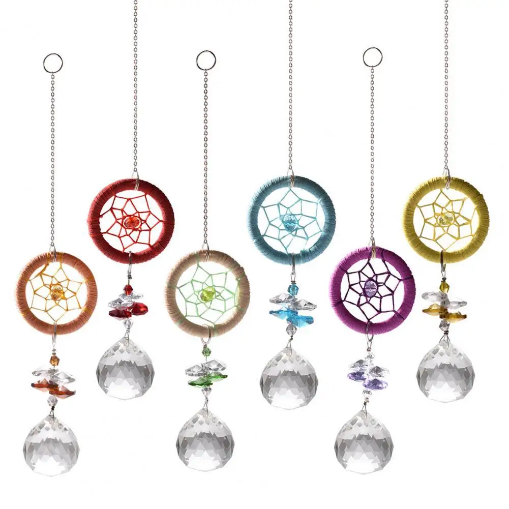 

HOT SALES！！！Dream Catcher Round Handmade Wall Hanging Chime Home Decor Pendant Ornament