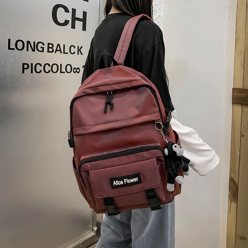 

New Arrivals Nylon Women Backpack Men Large Capacity Dural Zipper Travel Bag College Couples Laptop Backpack Schoolbag