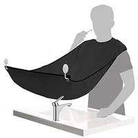 hairdressing cloth cape gowntransparent suction cup shave apron haircut barber cover package professional styling tool