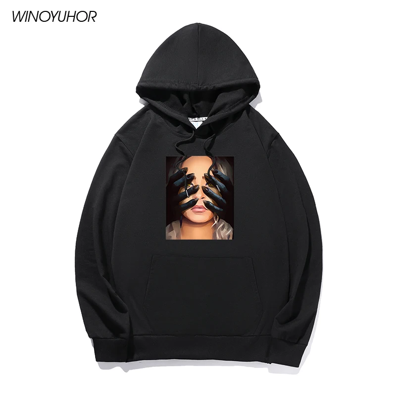 

Худи женское осеннее с длинным рукавом и принтом на Хэллоуин