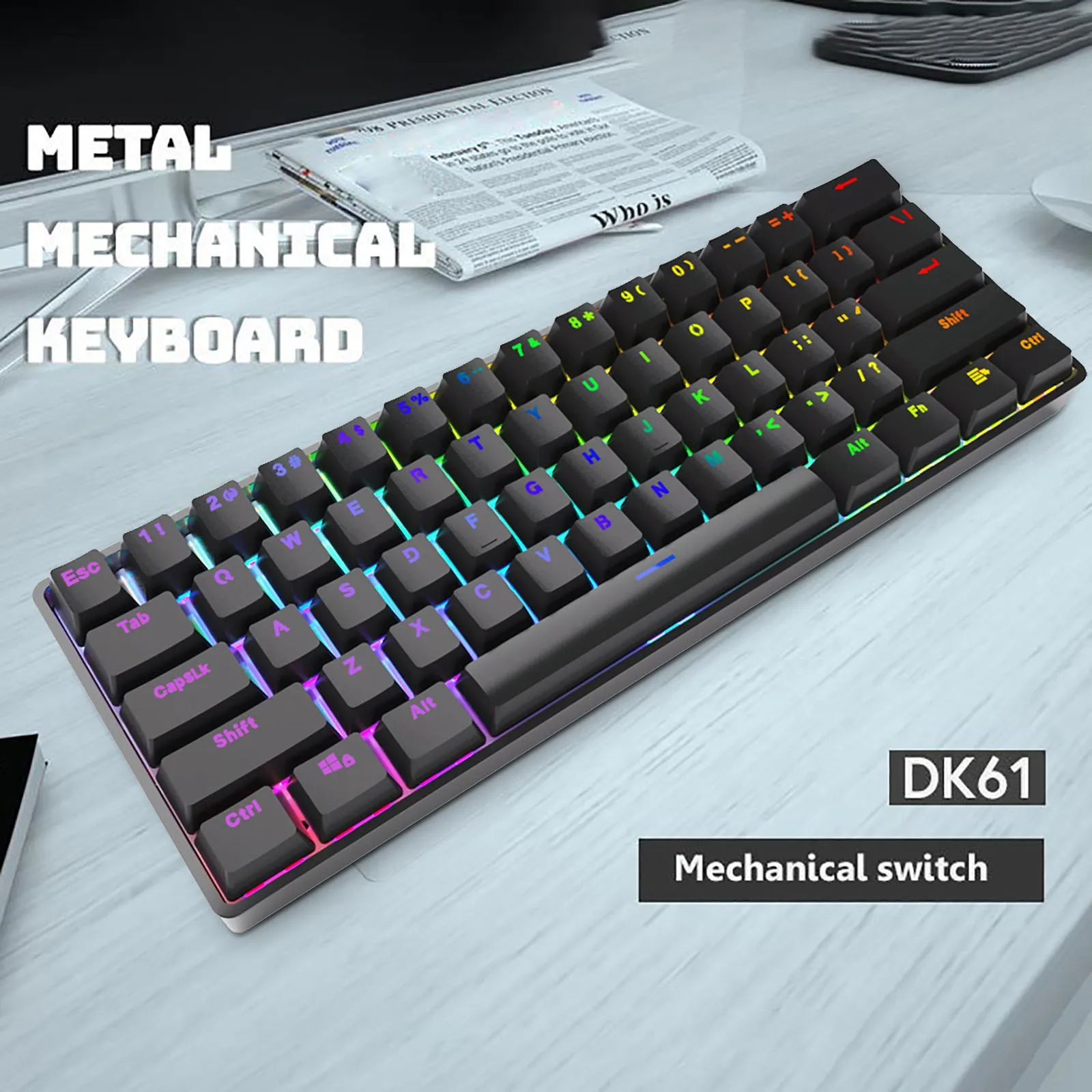 Dk61 механическая клавиатура 61 Ключ проводной/беспроводной двойной режим