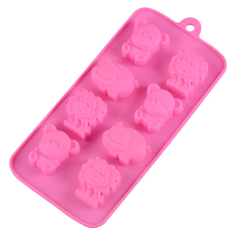 1 шт Бегемот Лев медведь силиконовая форма желе Шоколадное Мыло украшение торта